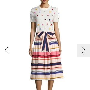 Kate spade spice things up striped midi skirt